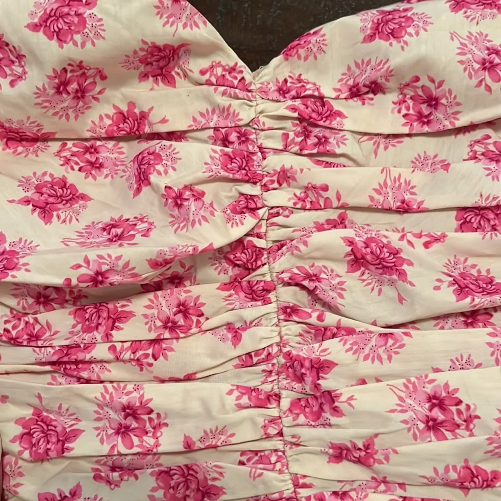 ZARA Floral Puff Sleeve Blouse